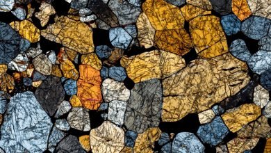 التقاط فسيفساء المعادن في النيازك